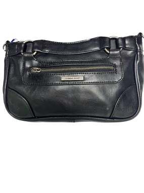 Victoria's Secret Black Leather Shoulder Bag with Mirror Charm